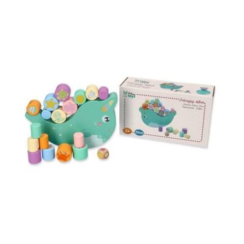 Balansujący delfinek gra zręcznościowa drewniana - Adam Toys 3+