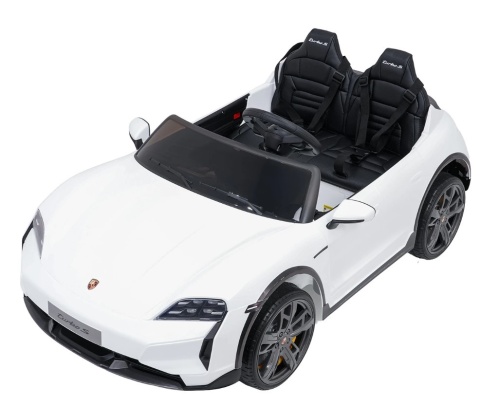 Porsche Taycan Turbo S Biały 24V Autko na Akumulator 2x90W z Pilotem