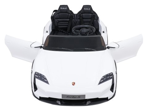 Porsche Taycan Turbo S Biały 24V Autko na Akumulator 2x90W z Pilotem