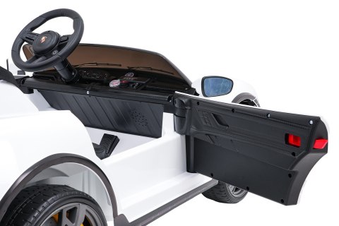 Porsche Taycan Turbo S Biały 24V Autko na Akumulator 2x90W z Pilotem