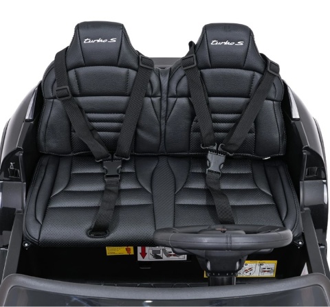 Porsche Taycan Turbo S Czarny 24V Autko na Akumulator 2x90W dla Dzieci