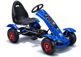 Sportowy Gokart Na Pedały F618 Pomowane Koła Obciążenie 50kg Niebieski