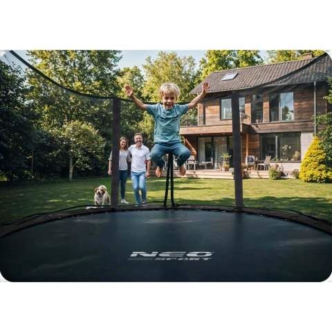 Trampolina ogrodowa profilowana 12ft/374cm z siatką wewnętrzną Neo-Sport