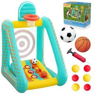 Dmuchana gra ogrodowa 3w1 koszykówka piłka nożna cel 127x109x178 cm Bestway 52813