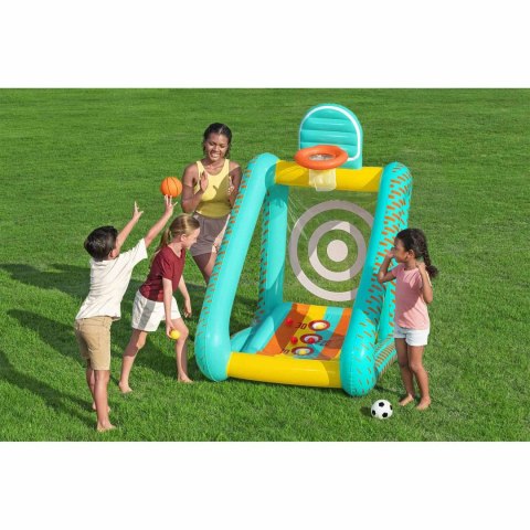 Dmuchana gra ogrodowa 3w1 koszykówka piłka nożna cel 127x109x178 cm Bestway 52813