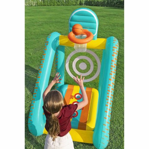 Dmuchana gra ogrodowa 3w1 koszykówka piłka nożna cel 127x109x178 cm Bestway 52813