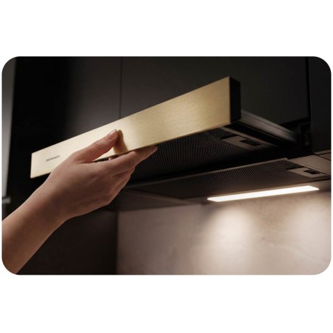 Okap kuchenny podszafkowy teleskopowy 60 cm Berdsen BE-60-LW czarno-złoty