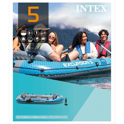 Ponton Excursion 5 Set 366 x 168 x 43 cm INTEX 68325