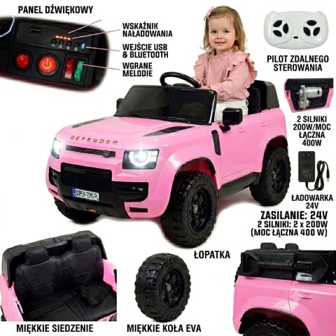 Auto na akumulator Land Rover Defender 400 WATT 24V 50 kg