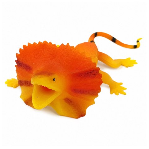 Jaszczurka Kołnierzasta Gumowa Figurka Rozciągliwa Realistyczna 19cm