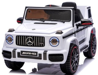 Mercedes AMG G63 4x4 BIAŁY Piankowe koła Eva, miękki fotelik Licencja LION