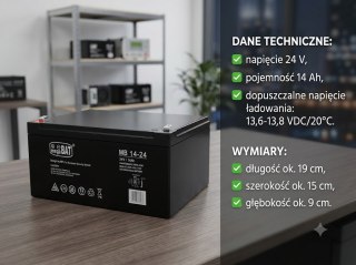 Akumulator VRLA MB 14-24 do pojazdów na akumulator