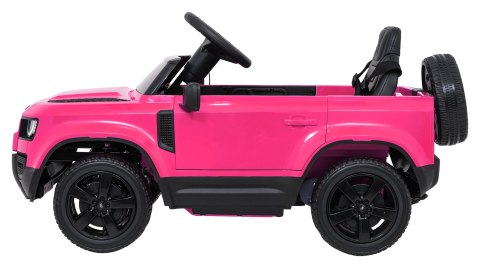 Auto Land Rover Defender różowe na akumulator dla dzieci + pilot R/C