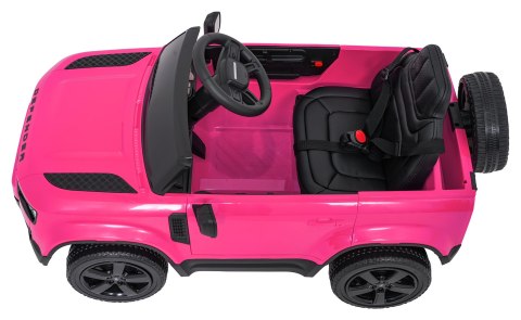 Auto Land Rover Defender różowe na akumulator dla dzieci + pilot R/C