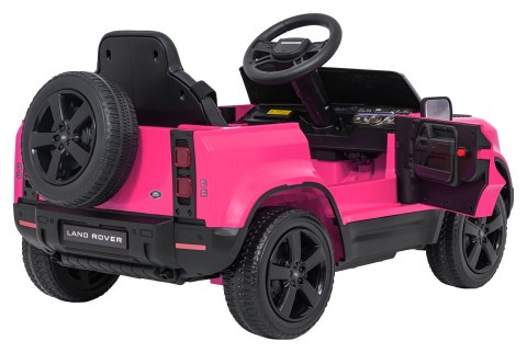 Auto Land Rover Defender różowe na akumulator dla dzieci + pilot R/C
