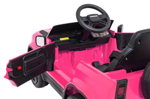 Auto Land Rover Defender różowe na akumulator dla dzieci + pilot R/C