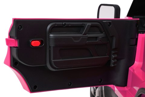 Auto Land Rover Defender różowe na akumulator dla dzieci + pilot R/C