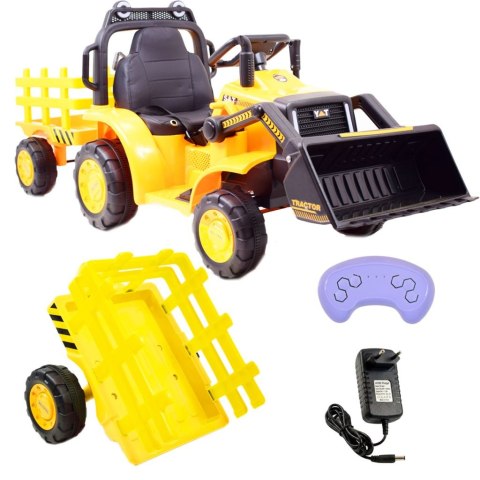 SUPER TRAKTOR Z ŁYŻKĄ YT - NA AKUMULATOR , PILOT, APLIKACJA/YT1066 Super traktor z przyczepą i łyżką,pilota, aplikacja/YT1066