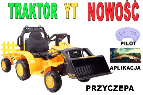 SUPER TRAKTOR Z ŁYŻKĄ YT - NA AKUMULATOR , PILOT, APLIKACJA/YT1066 Super traktor z przyczepą i łyżką,pilota, aplikacja/YT1066