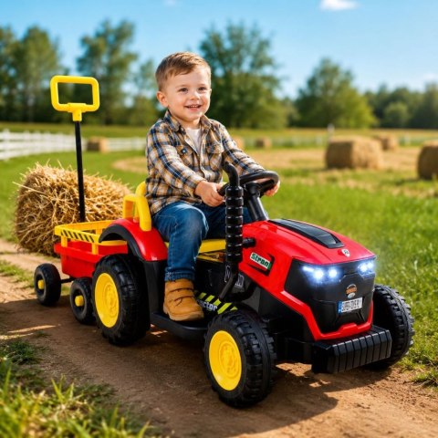 Super traktor STRONG z przyczepą z dyszlem,wózkiem/FB319T