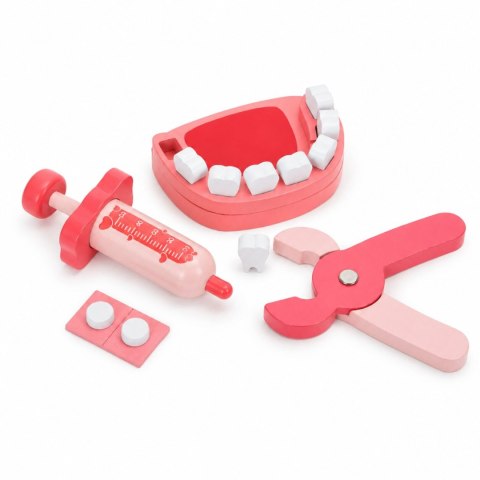 Drewniany zestaw małego lekarza torba medyczna dla dzieci 26 elementów ECOTOYS