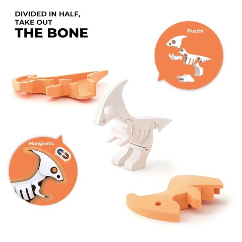 Figurki magnetyczne dinozaury 3D Ankylo i Para - Half Toys 3+