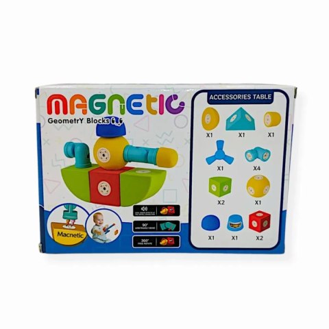 Klocki magnetyczne piankowe EVA 15 el. - MagTic 3+