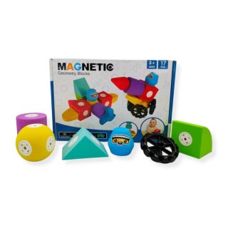 Klocki magnetyczne piankowe EVA 17 el. - Tong Le MagTic 3+