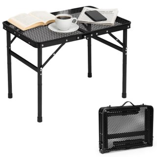 Stolik turystyczny 60x40 cm kempingowy składany w walizkę czarny MultiGarden