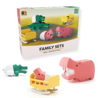 Zabawki magnetyczne 3D dla dzieci safari hipopotam i krokodyl - Half Toys 3+
