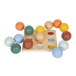 Drewniana gra sortowanie kolorów z kulkami Montessori - Small Foot 1+