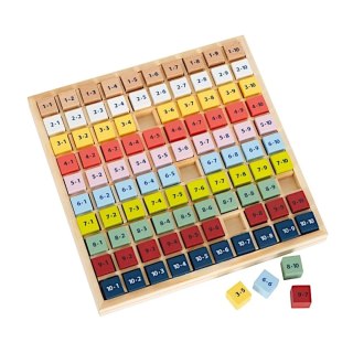Drewniana tabliczka mnożenia 81 kostek - Small Foot 6+