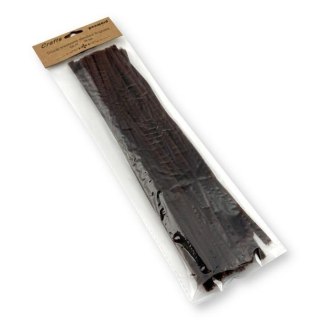 Druciki kreatywne 300x6mm brązowe 30szt