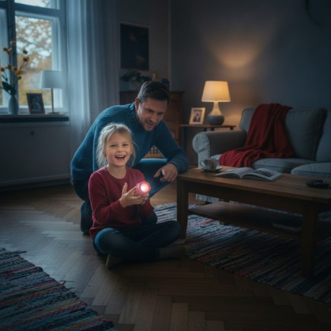 Latarka z projektorem dla dzieci różowa - Adam Toys 3+