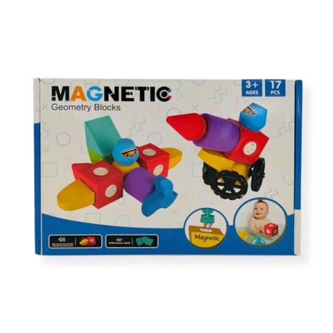 Klocki magnetyczne piankowe EVA 17 el. - Tong Le MagTic 3+