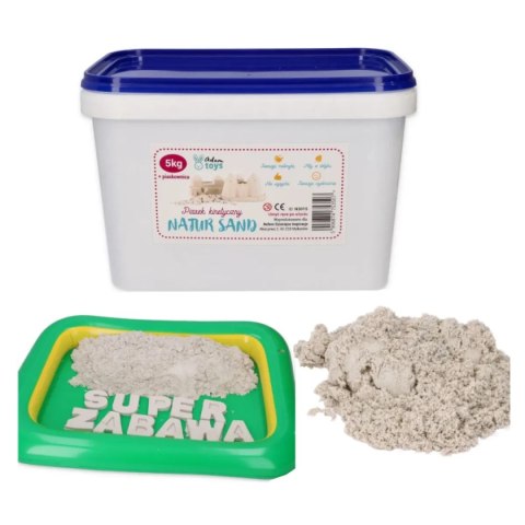 Piasek kinetyczny NaturSand 5 kg z piaskownicą - Adam Toys 3+