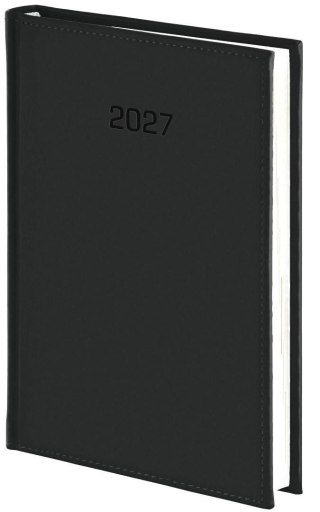 Kalendarz 2027 A5 tyg. z notesem Vivella czarny