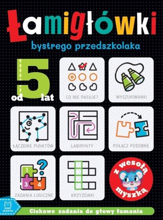 Łamigłówki bystrego przedszkolaka z wesołą myszką