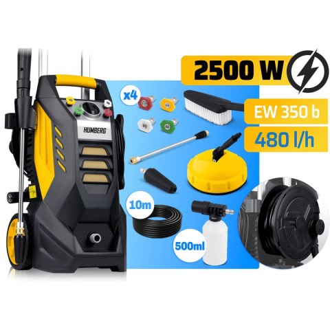 Myjka ciśnieniowa ze zwijakiem 2500W Humberg HM-302