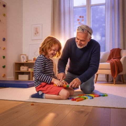 Puzzle krokodyl ABC drewniana układanka 26 el. - Small Foot 3+