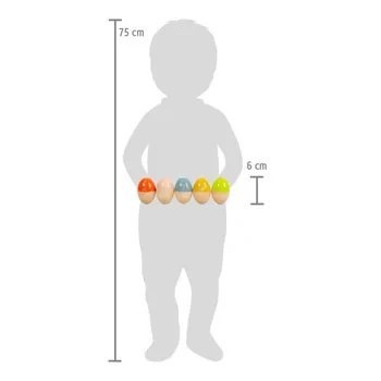 Drewniane grzechotki jajka muzyczne 5 szt. - Small Foot 6m+