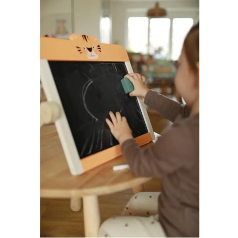 Dwustronna drewniana tablica kredowa i magnetyczna dla dzieci - Small Foot 4+