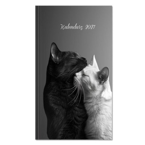 Kalendarz 2027 Koty B&W