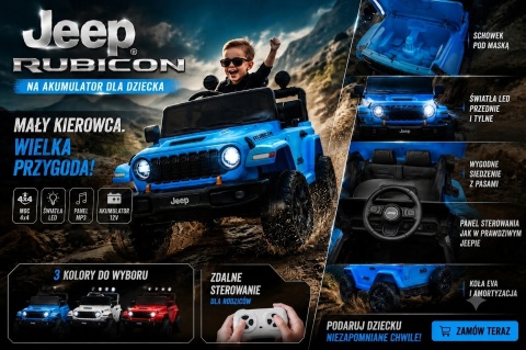 Pojazd Na Akumulator Jeep Rubicon DK-JWR558 24V Różowy