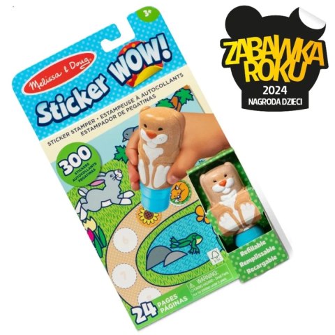 Stempelek z naklejkami Króliczek Sticker WOW! - Melissa & Doug 3+