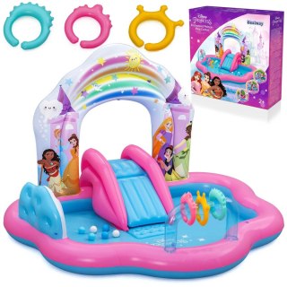 Dmuchany plac zabaw dla dzieci do ogrodu zjeżdżalnia Pricess Disney 221 x 193 x140 cm Bestway 53175