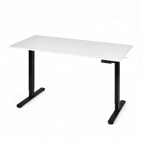 Biurko elektryczne 140x60 cm podnoszone regulacja wysokości 72-118 cm biały blat ModernHome