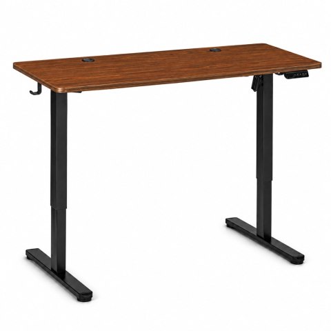 Biurko elektryczne 140x60 cm podnoszone regulacja wysokości 72-118 cm ciemny dąb ModernHome