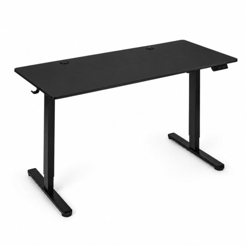 Biurko elektryczne 140x60 cm podnoszone regulacja wysokości 72-118 cm czarne ModernHome