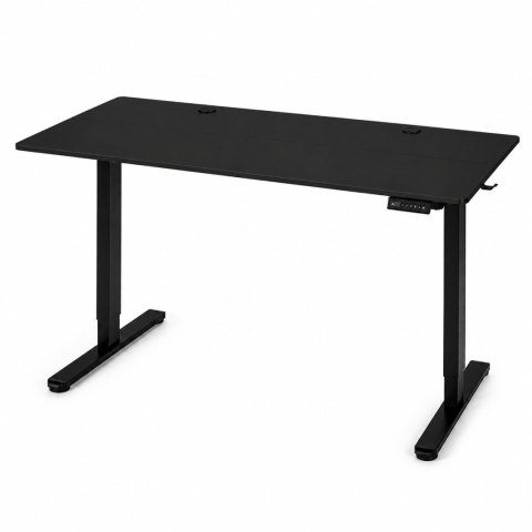 Biurko elektryczne 140x60 cm podnoszone regulacja wysokości 72-118 cm czarne ModernHome